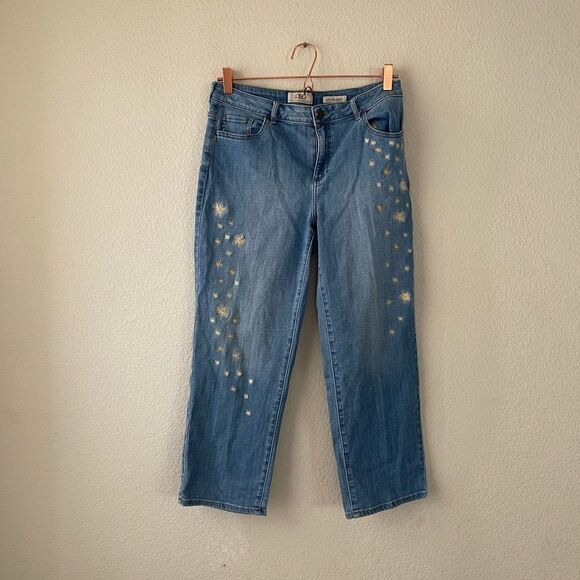 Logo Lori Goldstein embroidered boyfriend fit jeans - Picture 5 of 9